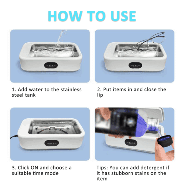 Boreas Ultrasonic Jewelry Cleaner, 640ML - Image 6