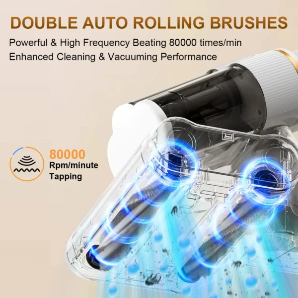 Boreas Mattress Vacuum Cleaner with 6Kpa Suction Double Brushrolls AP005 - Image 6
